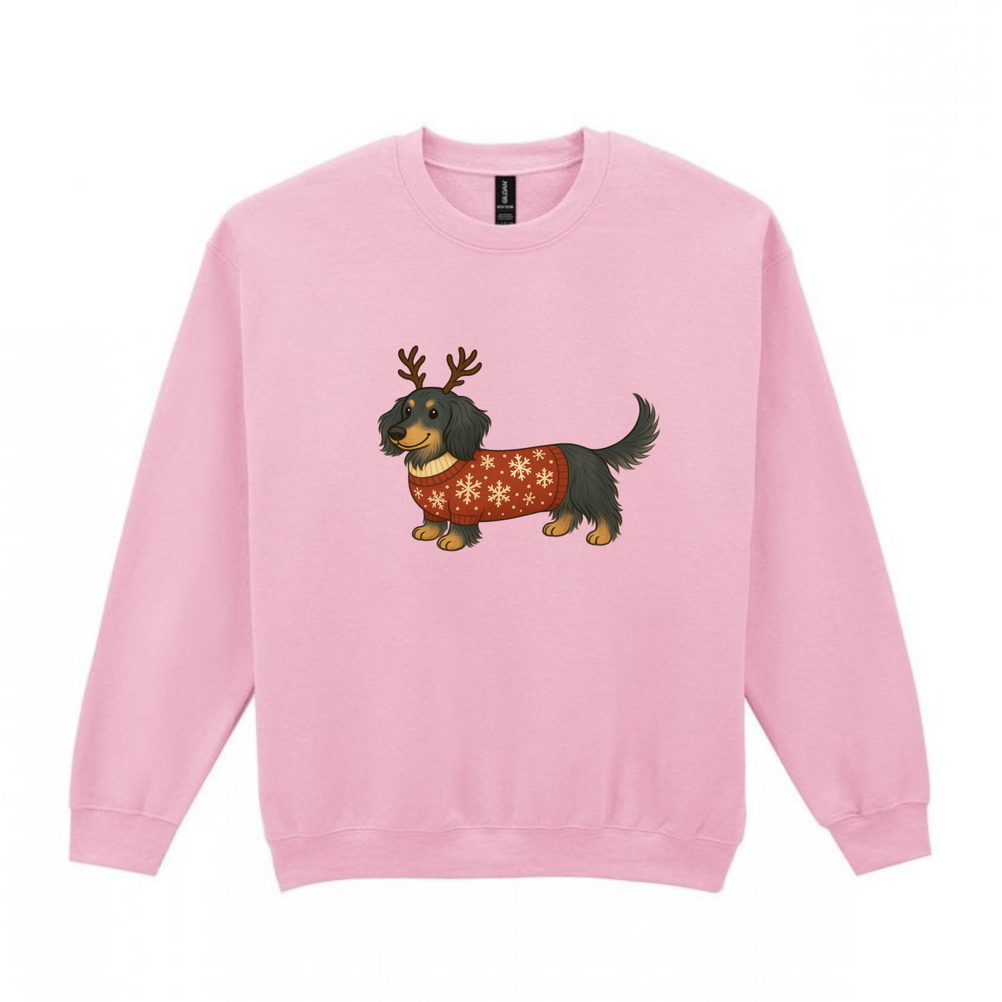 Christmas Blue & Tan Long Hair Dachshunds Sweaters - Available in 8 Colours