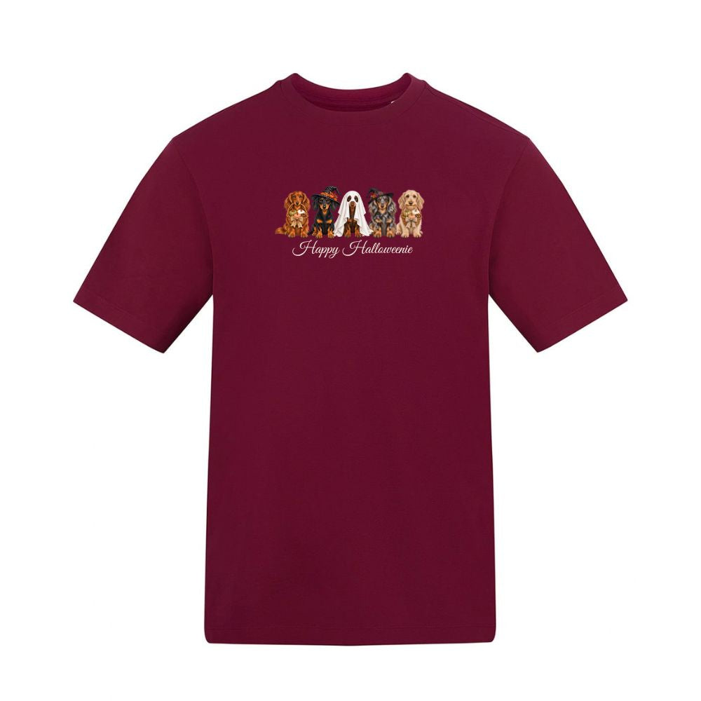 π Burgundy Dachshund Halloween T-Shirt β 4 Designs | Sβ5XL πΎ