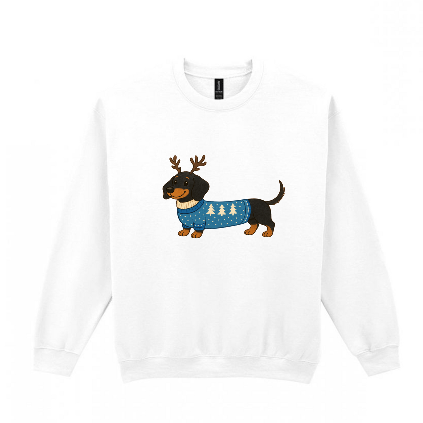 Christmas Black & Tan Smooth Hair Dachshunds Sweaters - Available in 8 Colours (Dispatch after 26th Nov)