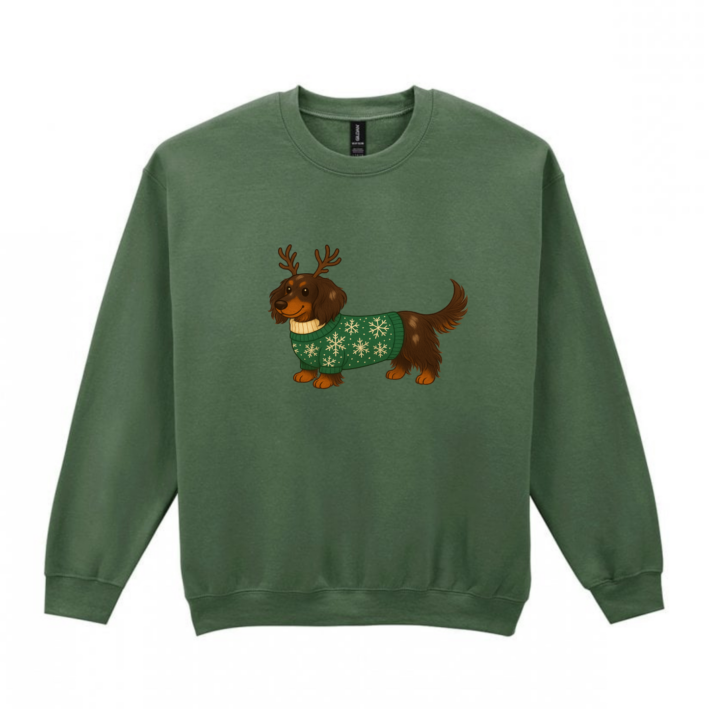 Christmas Chocolate Dapple Long Hair Dachshunds Sweaters - Available in 8 Colours (Dispatch after 26th Nov)