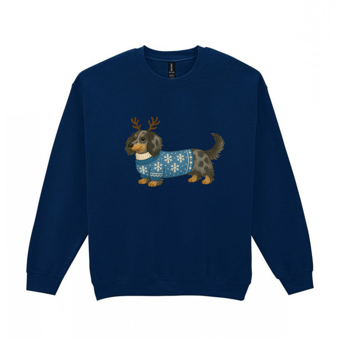 Christmas Silver Dapple Long Hair Dachshunds Sweaters - Available in 8 Colours (Dispatch after 26th Nov)
