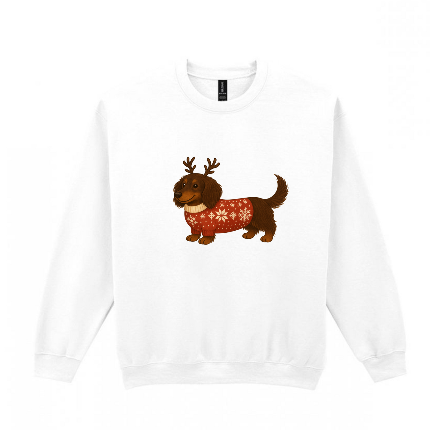 Christmas Chocolate & Tan Long Hair Dachshunds Sweaters - Available in 8 Colours (Dispatch after 26th Nov)