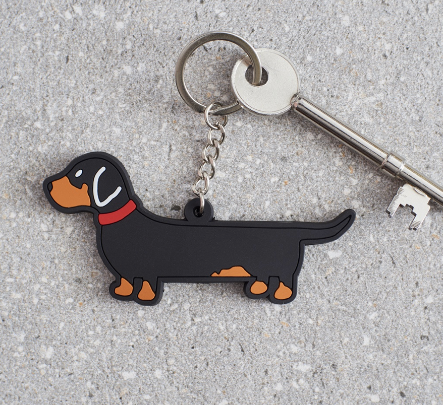 Sweet William Dachshund Key Ring image 0