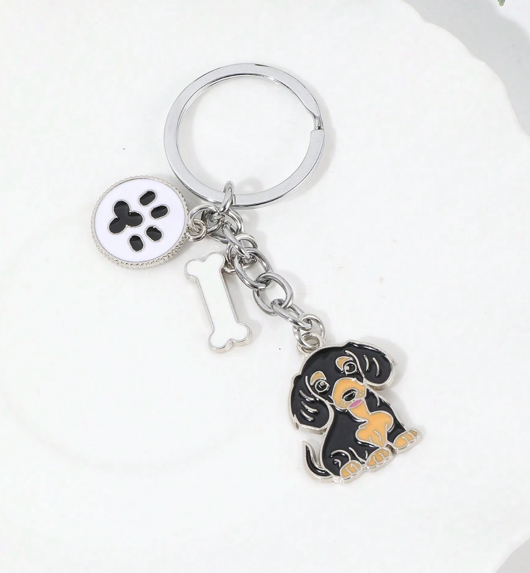Cute Sausage Dog Keyring image 0