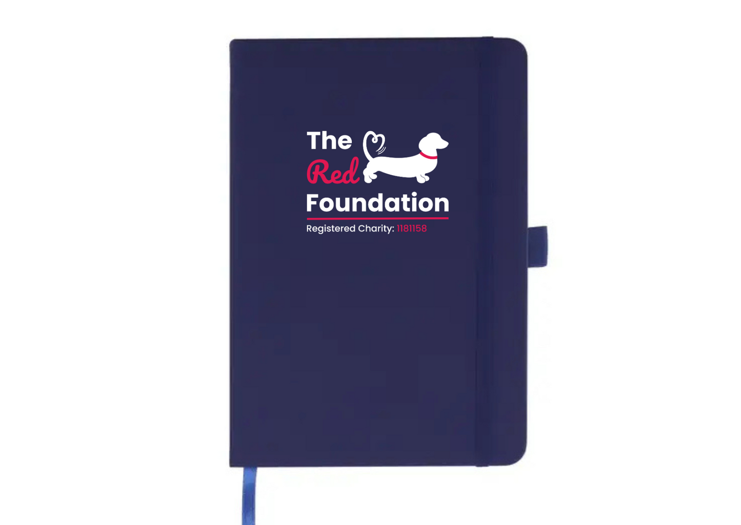 The Red Foundation Navy A5 Hardback Notebook - Choice of Logos