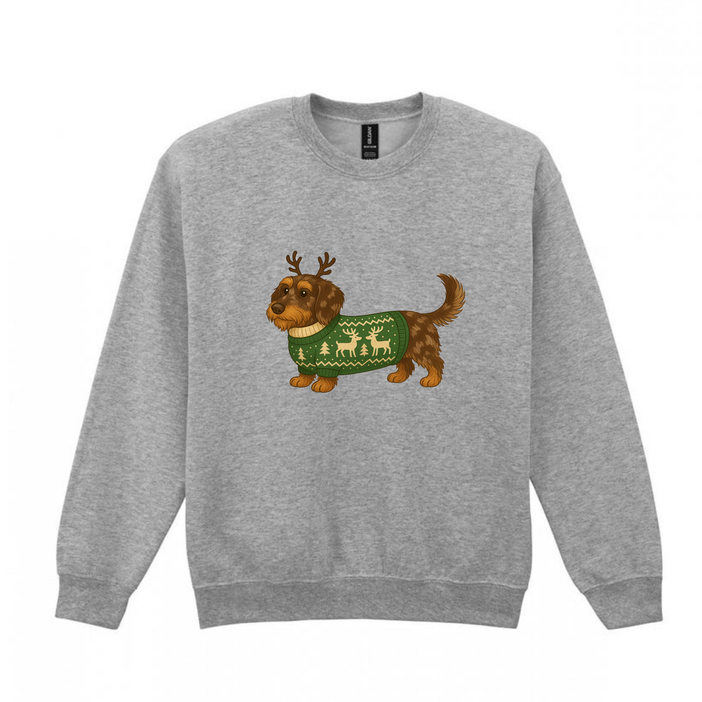 Christmas Chocolate Dapple Wire Hair Dachshunds Sweaters - Available in 8 Colours (Dispatch after 26th Nov)