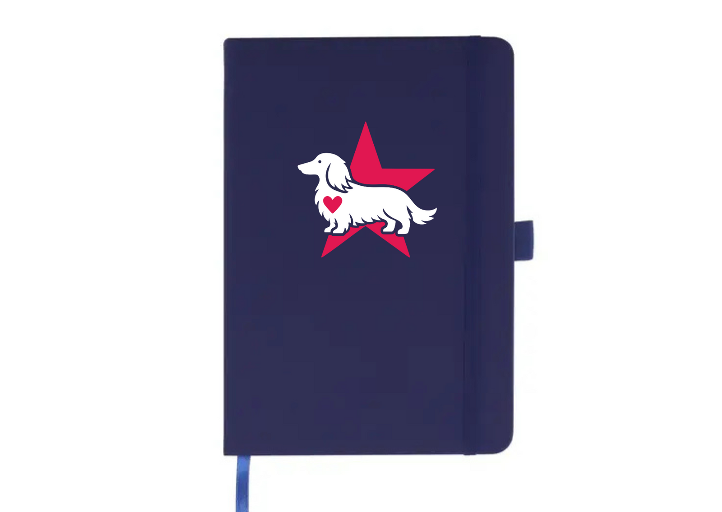 The Red Foundation Navy A5 Hardback Notebook - Choice of Logos