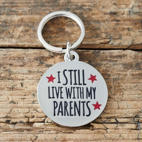 Sweet William I Still Live with My Parents Dog Tag image 0