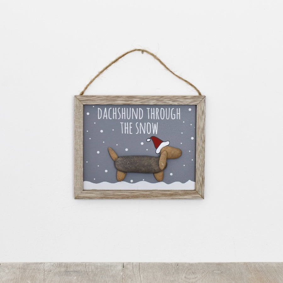 Dachshund Through The Snow Hanging Plaque ๐๐พ