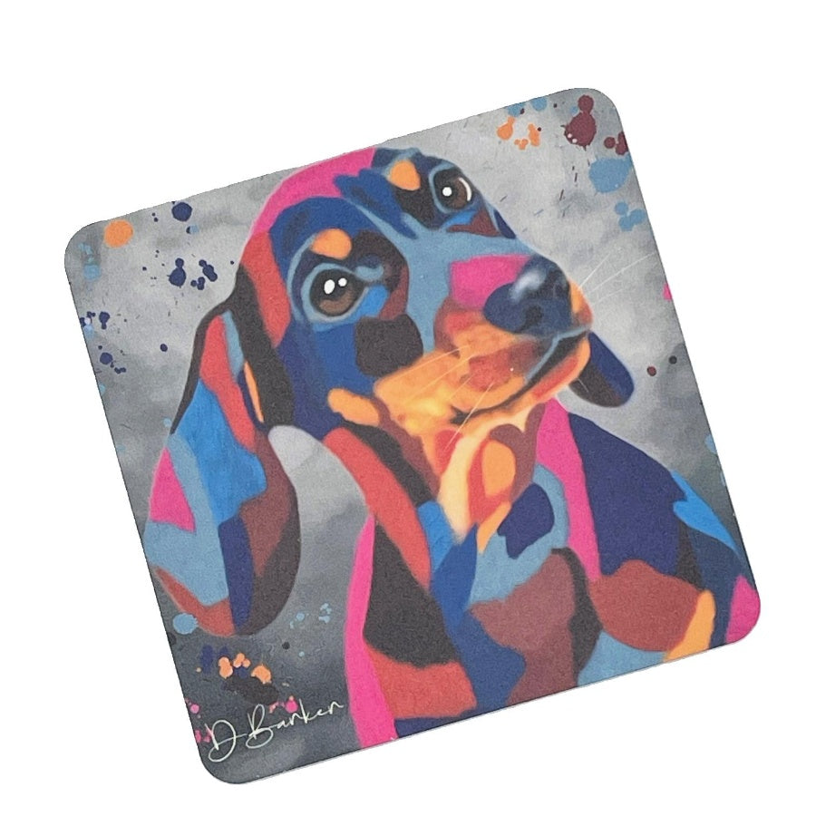 Deborah Barker Dachshund MDF Coasters - Pack of 2 or 4 🐾☕