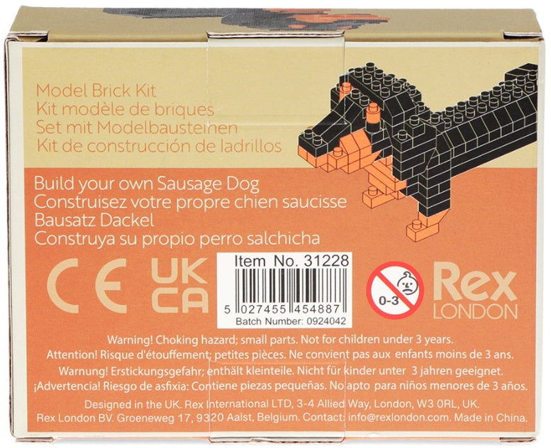 Build Your Own Sausage Dog Model Brick Kit 🐾🧱