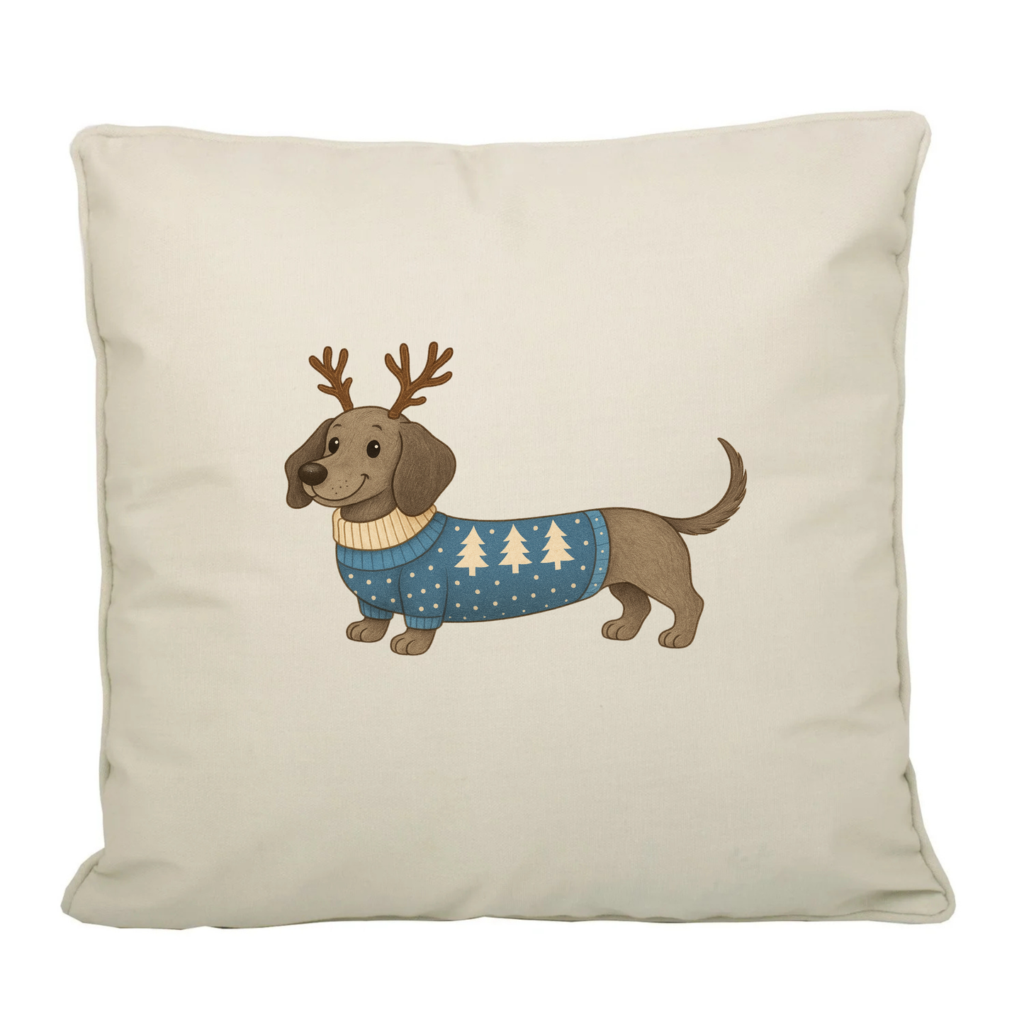 Christmas Dachshund Fairtrade Canvas Cushion Cover - 21 Designs to Choose From (Dispatch after 26th Nov)