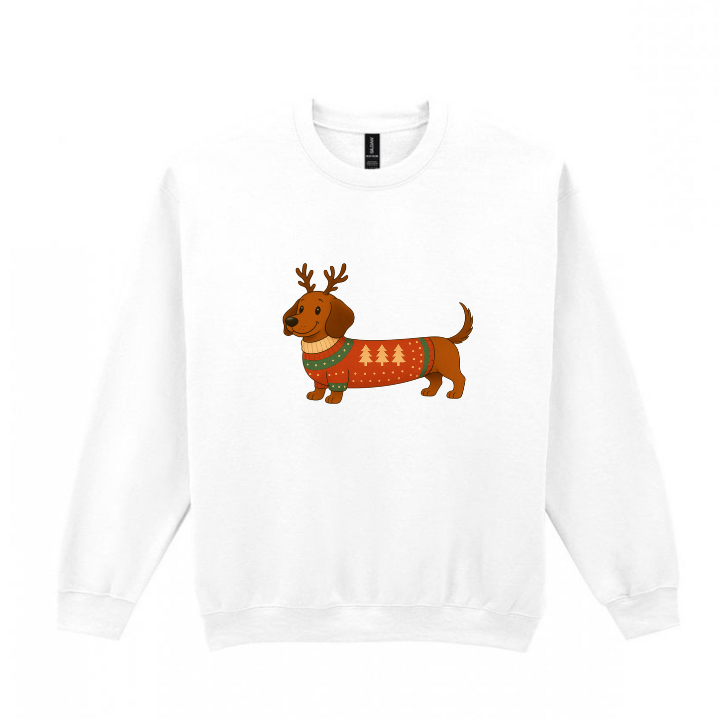 Christmas Red Smooth Hair Dachshunds Sweaters - Available in 8 Colours (Dispatch after 26th Nov)
