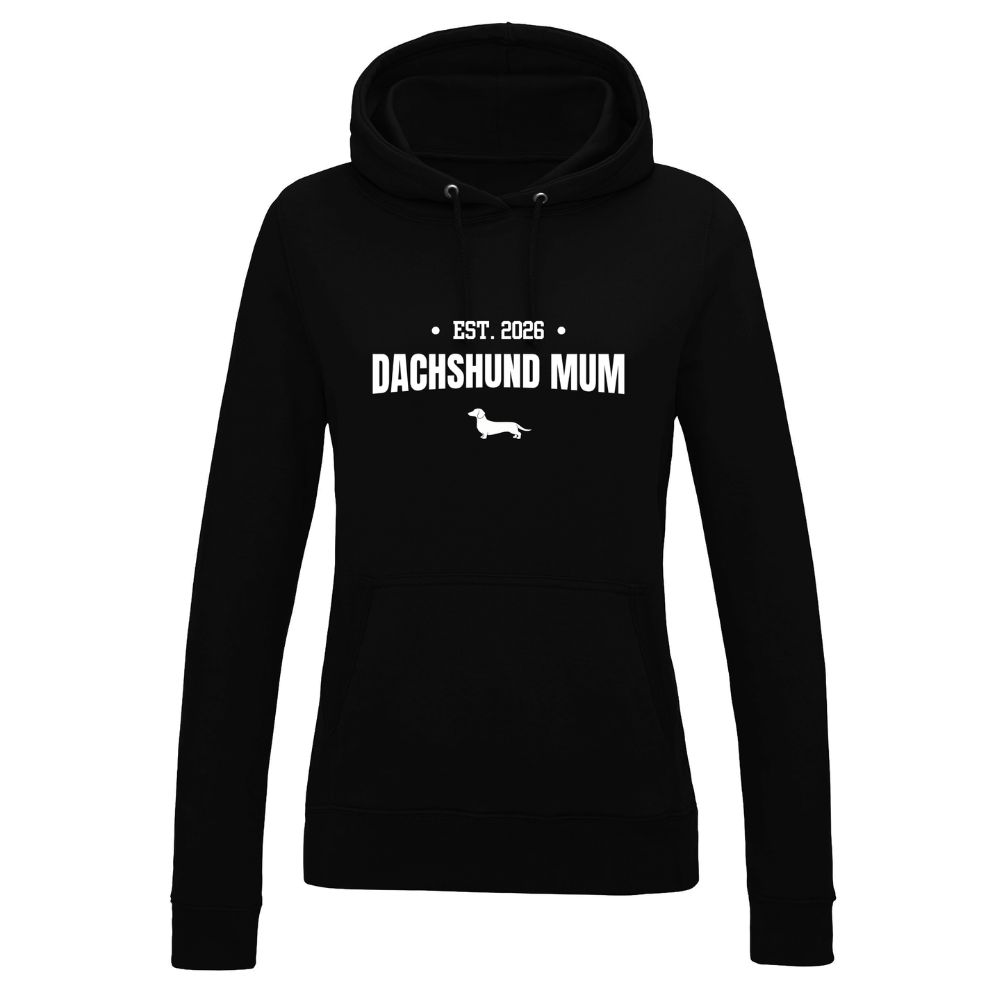 Dachshund Mum Personalised Year Hoodie - Smooth Coat - 5 Colours - Women's Fit