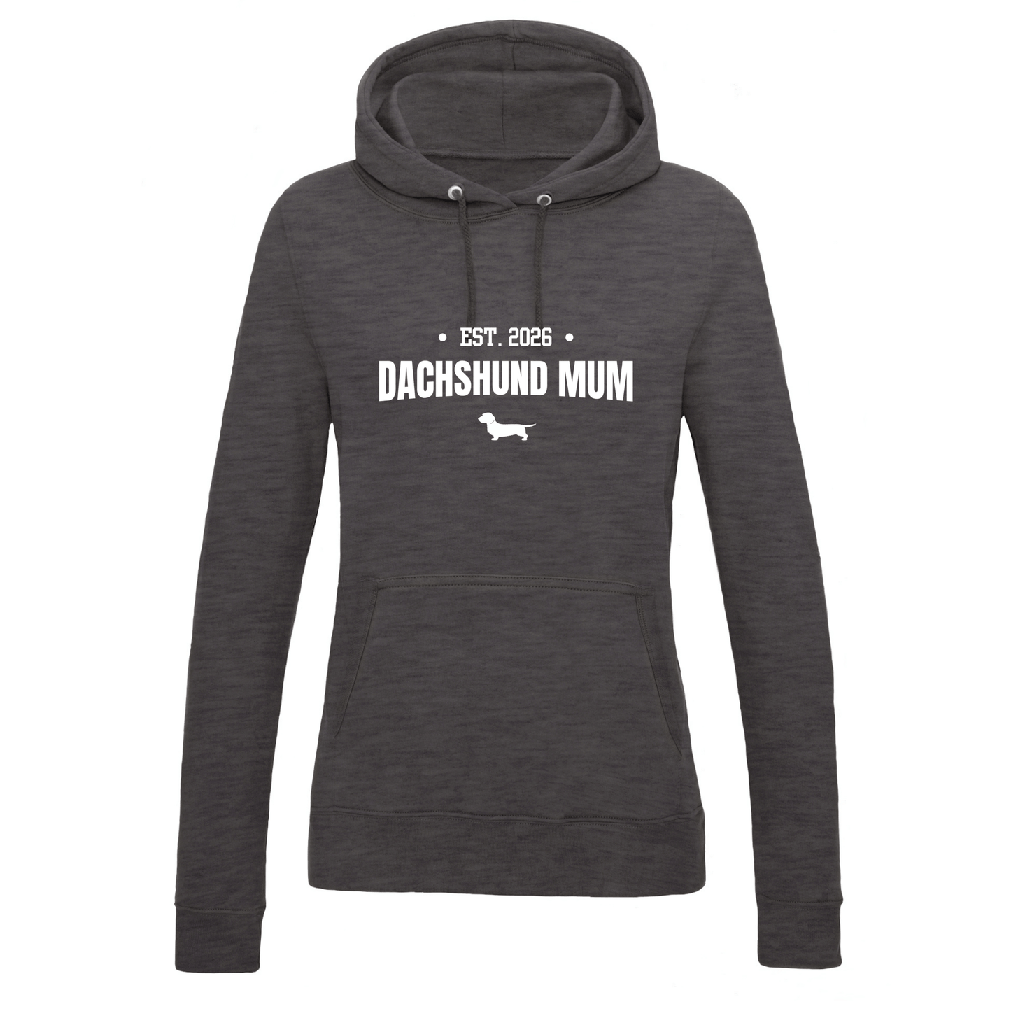 Dachshund Mum Personalised Year Hoodie - Wire Hair - 5 Colours - Women's Fit