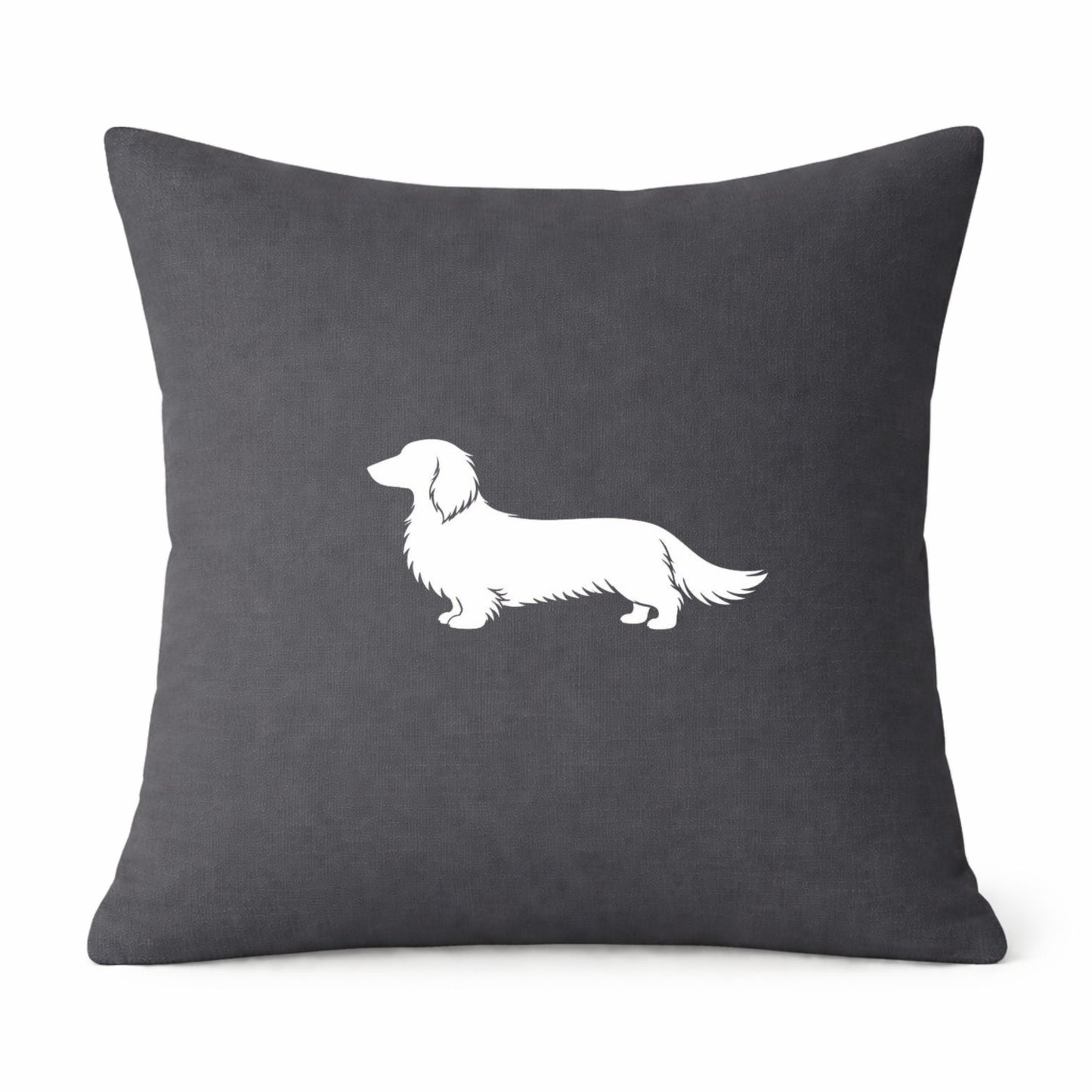 Grey Dachshund Silhouette Cushion Cover – Choice of Coat