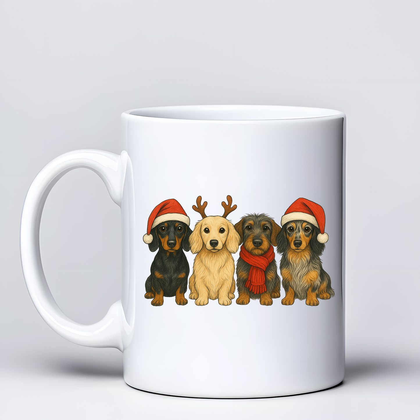 Christmas Crew Dachshund Mug (Dispatch after 26th Nov)