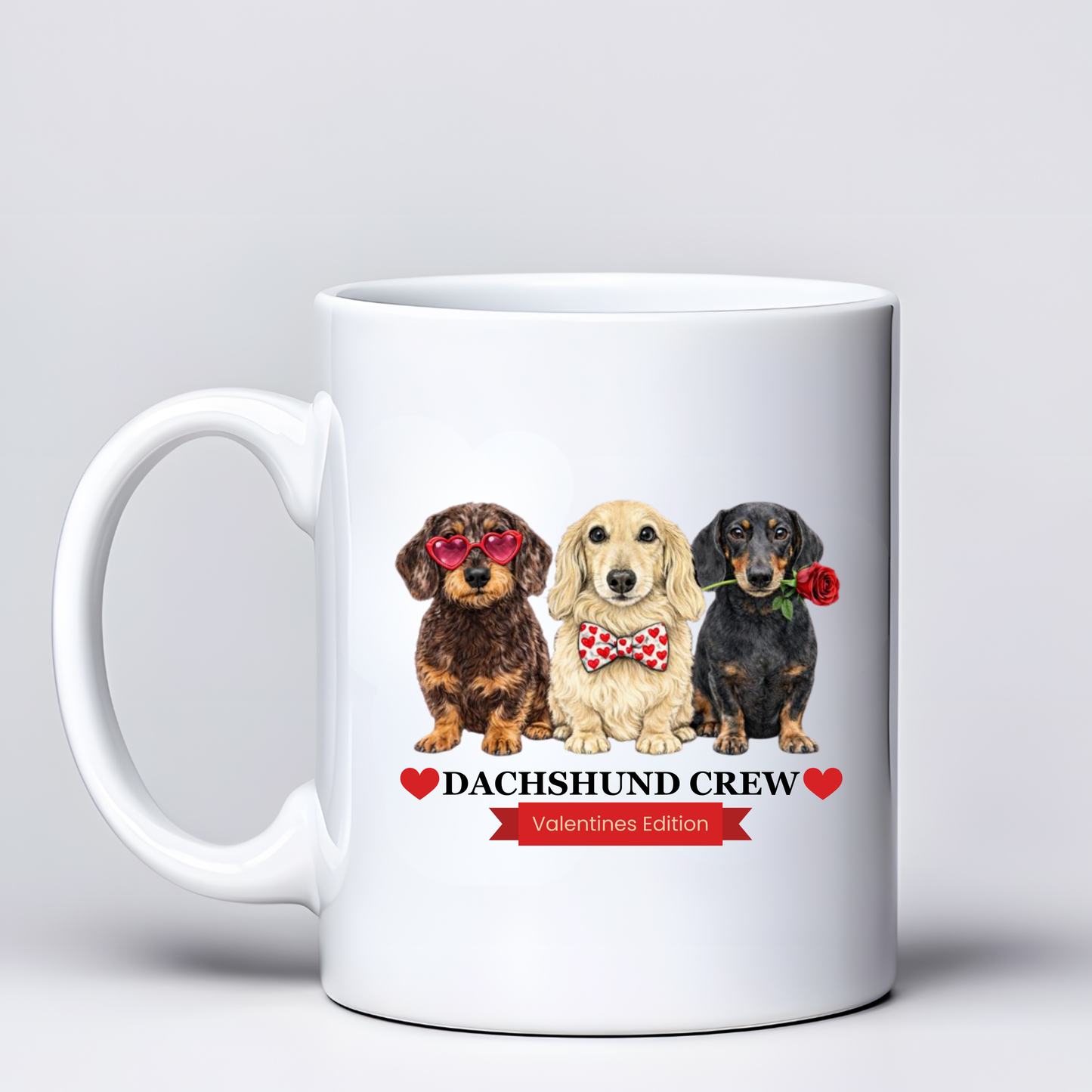 Dachshund Crew Valentines Edition Mug