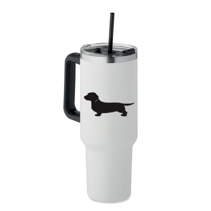 Dachshund Silhouette Double Wall Stainless Steel Tumbler – Choice of Coat