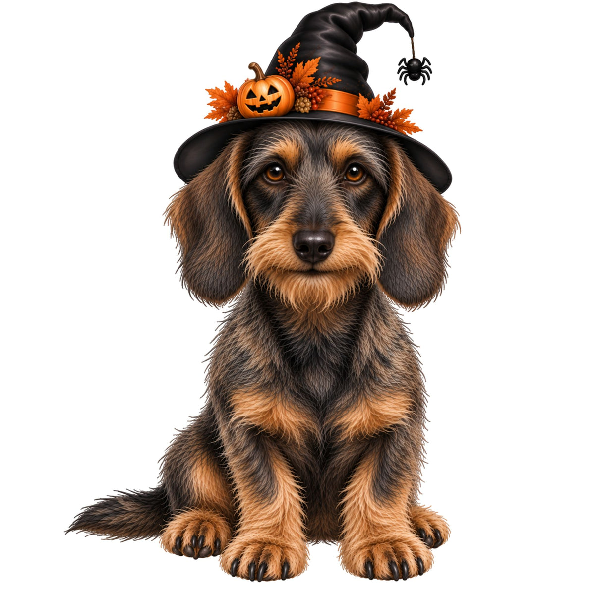 π Personalised Wire Haired Dachshund Witches Hat Halloween Mini Tote β Optional Treats & Bandana πΎ