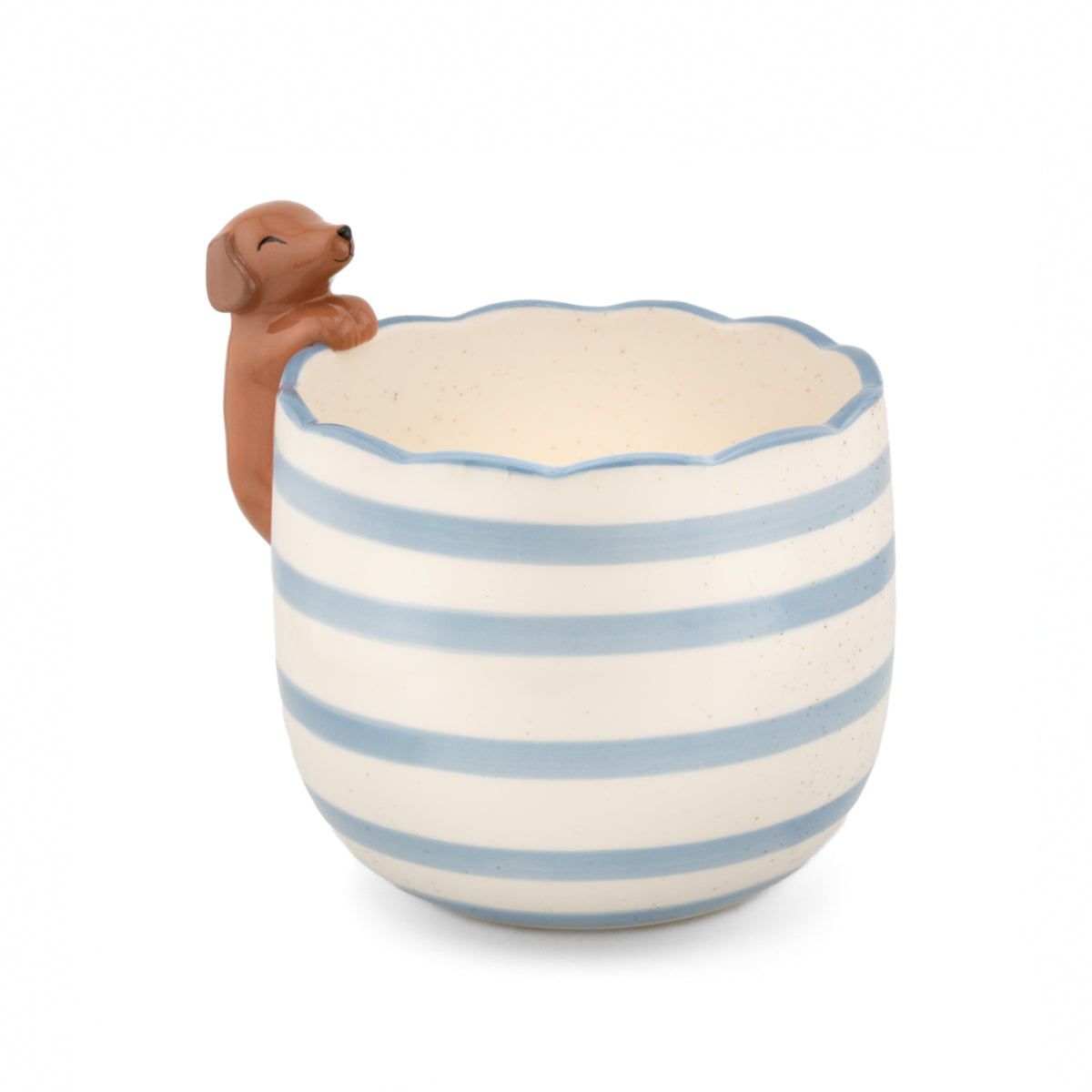 Peeking Sausage Dog Planter | Porcelain Dachshund Plant Pot