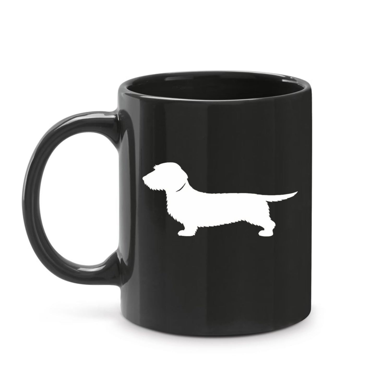 Black Dachshund Silhouette Mug β Choice of 3 Coats