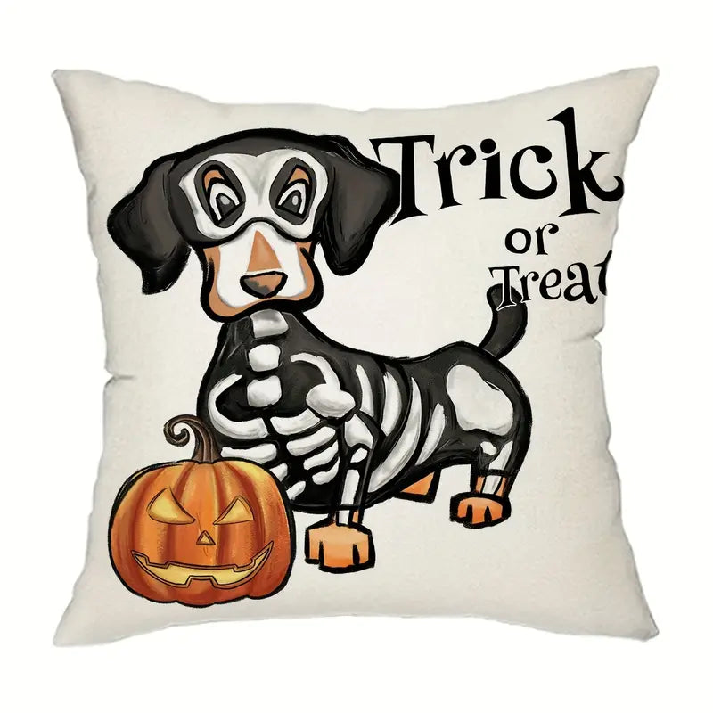 Halloween Boo Cute Dachshund Cushion Cover