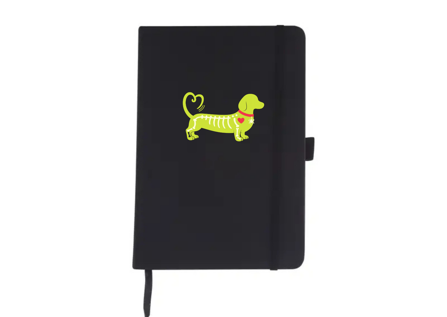 Limited Edition The Red Foundation Halloween Skeleton Dog Hardback Notebook - Choice of Colours