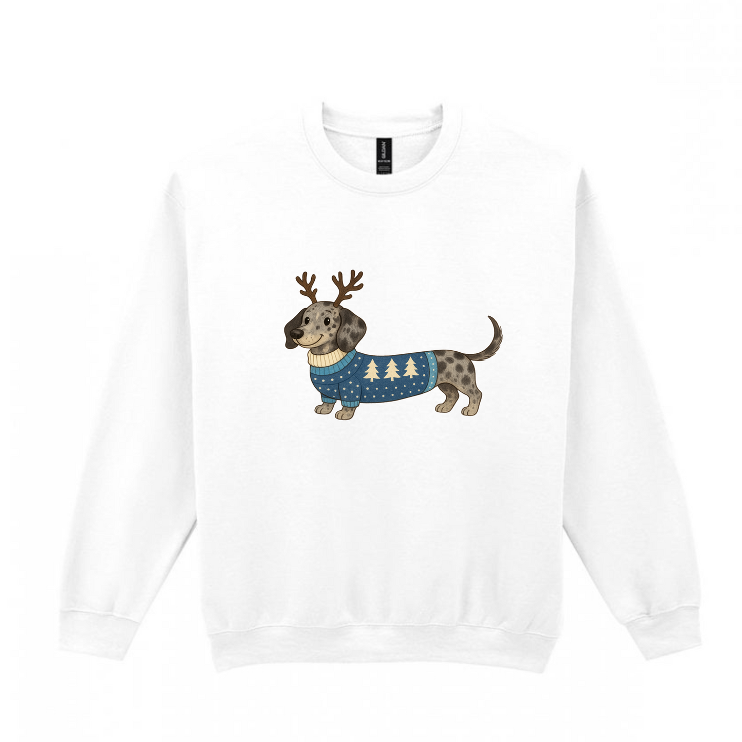 Christmas Silver Dapple Smooth Hair Dachshunds Sweaters - Available in 8 Colours (Dispatch after 26th Nov)