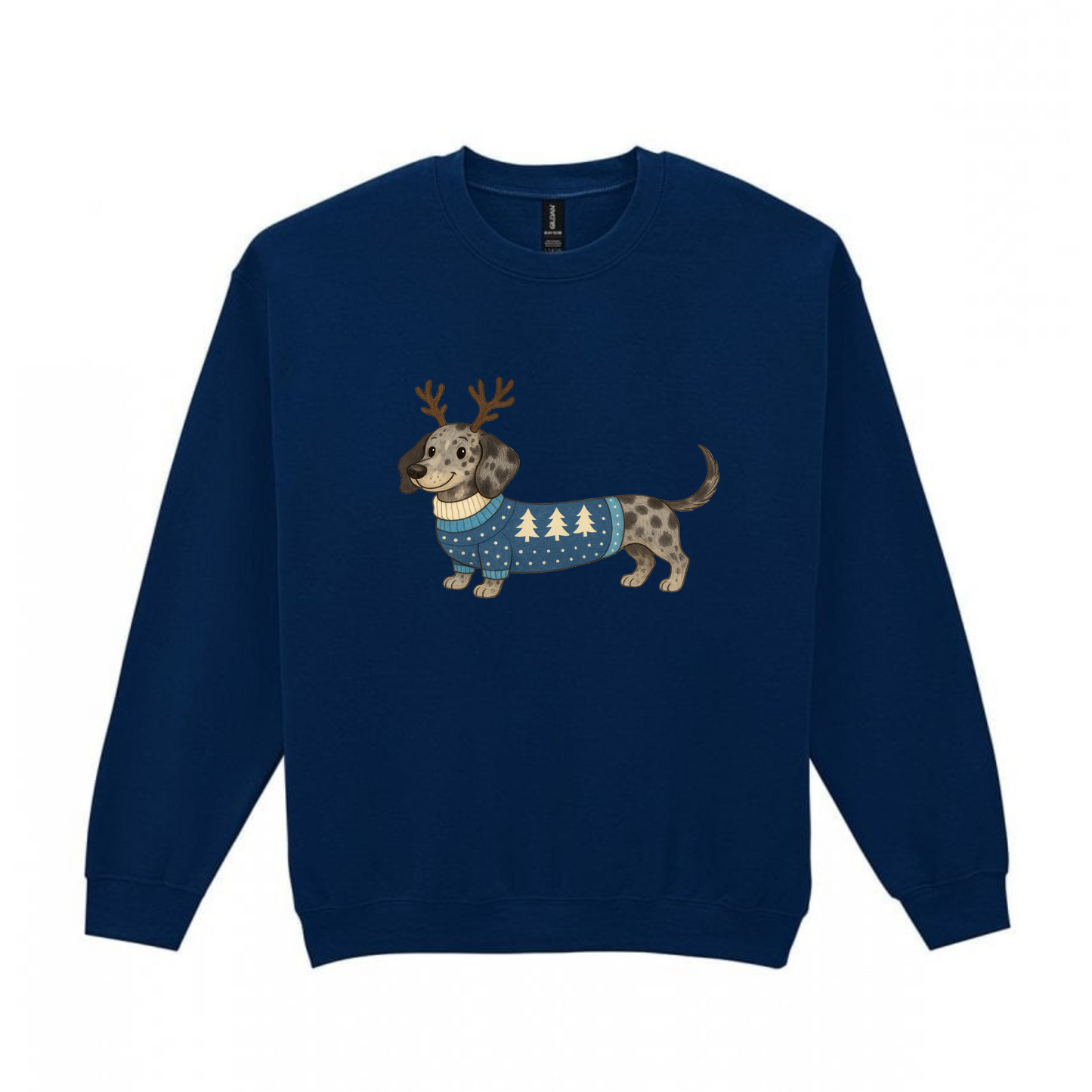 Christmas Silver Dapple Smooth Hair Dachshunds Sweaters - Available in 8 Colours (Dispatch after 26th Nov)