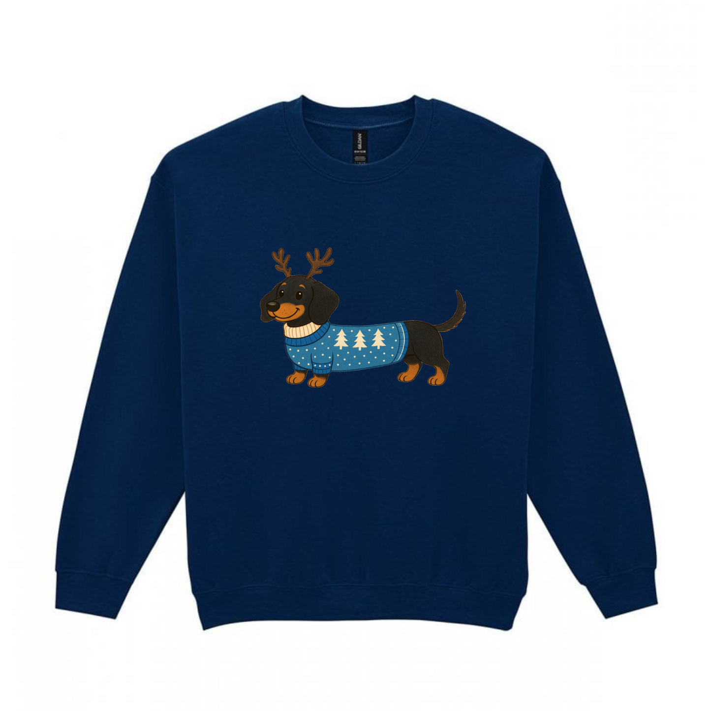 Christmas Black & Tan Smooth Hair Dachshunds Sweaters - Available in 8 Colours (Dispatch after 26th Nov)