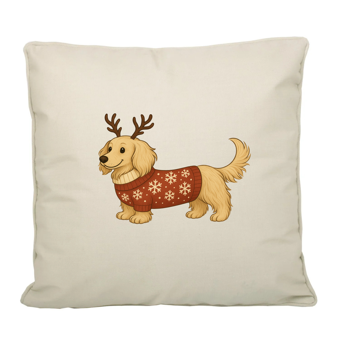 Christmas Dachshund Fairtrade Canvas Cushion Cover - 21 Designs to Choose From (Dispatch after 26th Nov)