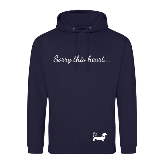 Sorry this heart already belongs to a Dachshund Hoodie - Unisex Oxford Navy - 22 Designs to choose from