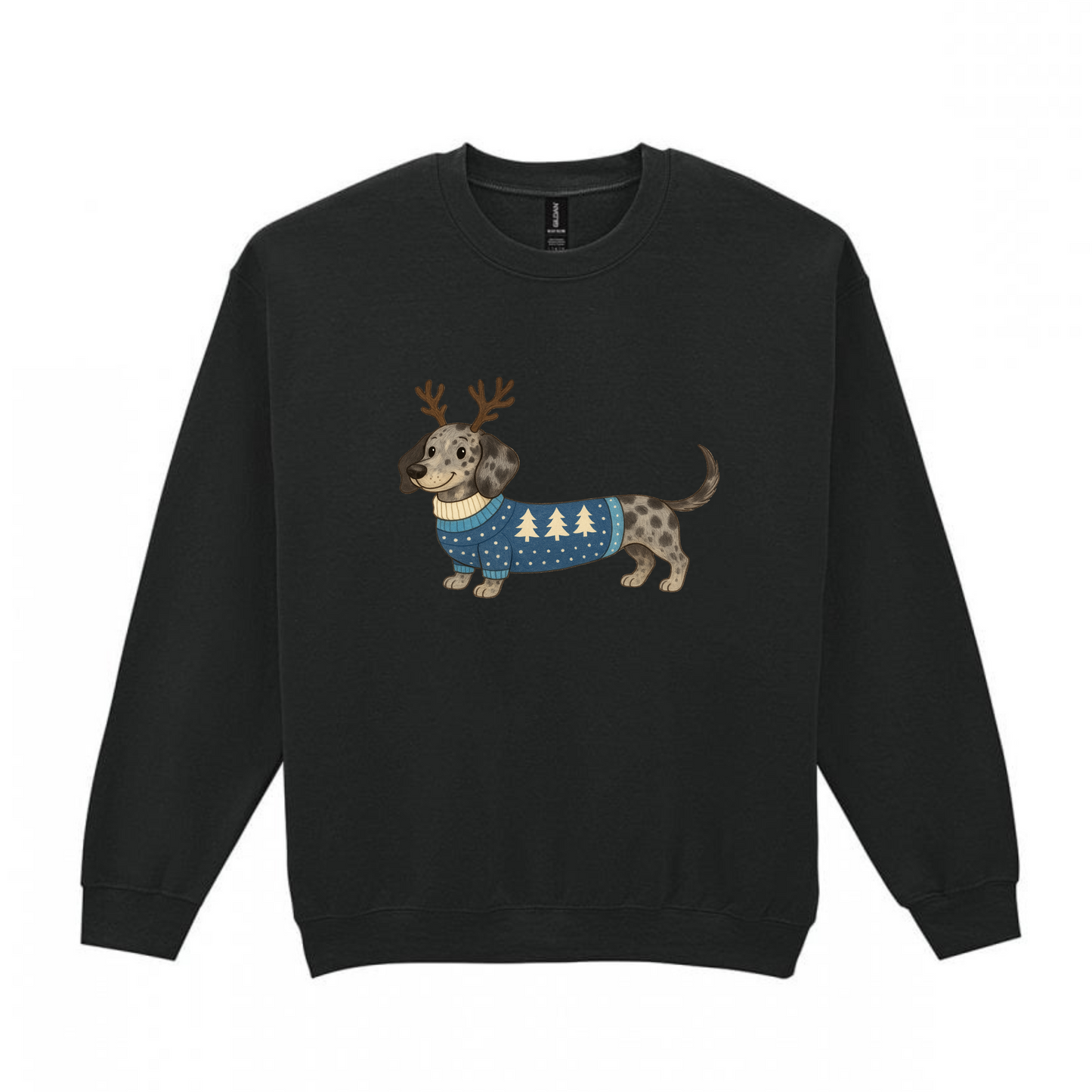 Christmas Silver Dapple Smooth Hair Dachshunds Sweaters - Available in 8 Colours (Dispatch after 26th Nov)
