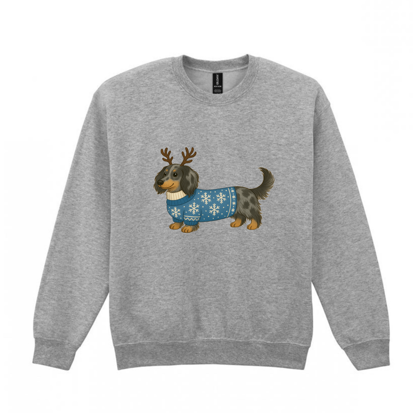 Christmas Silver Dapple Long Hair Dachshunds Sweaters - Available in 8 Colours (Dispatch after 26th Nov)