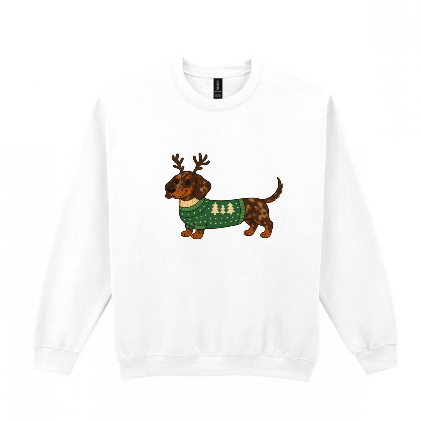 Christmas Chocolate Dapple Smooth Hair Dachshunds Sweaters - Available in 8 Colours (Dispatch after 26th Nov)