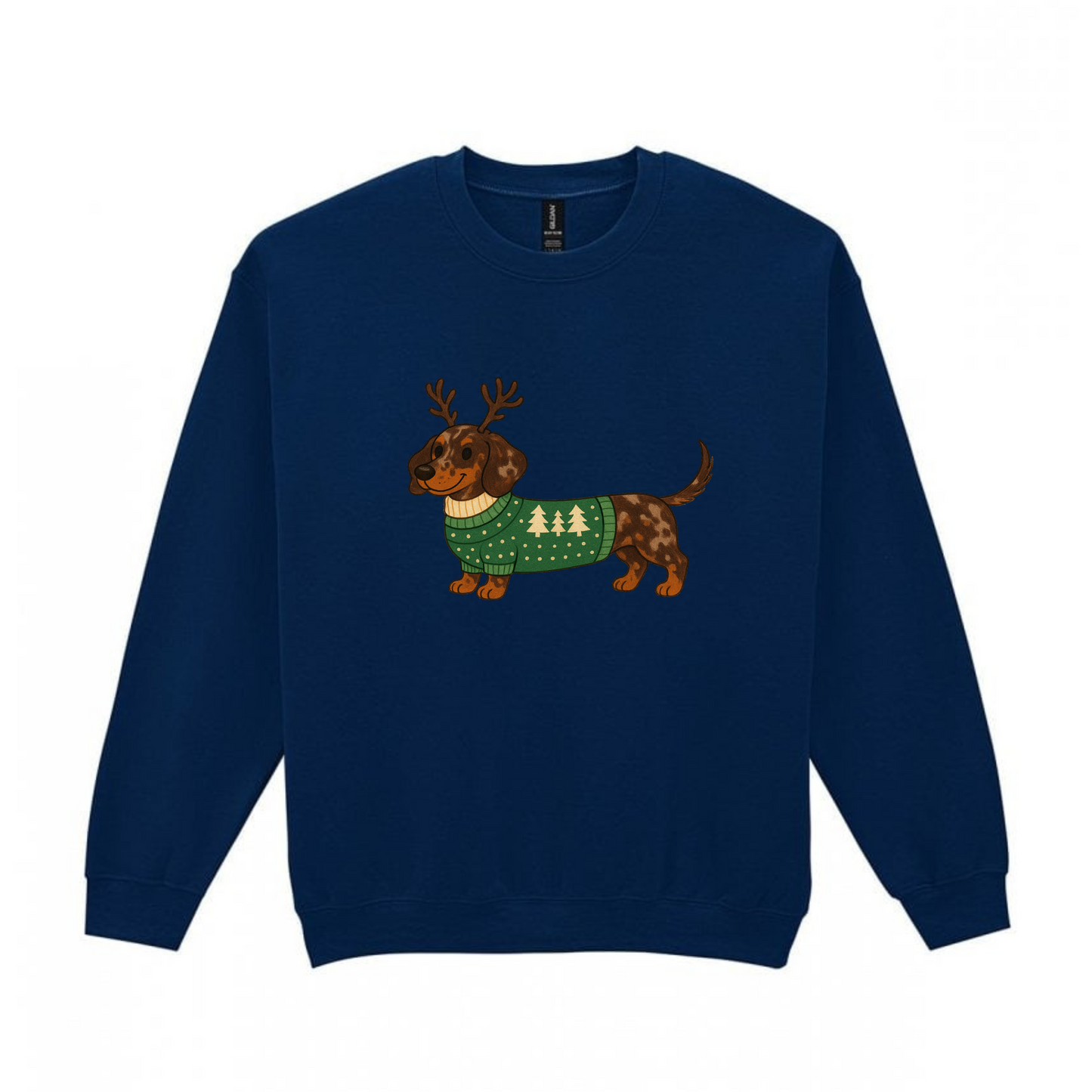 Christmas Chocolate Dapple Smooth Hair Dachshunds Sweaters - Available in 8 Colours (Dispatch after 26th Nov)