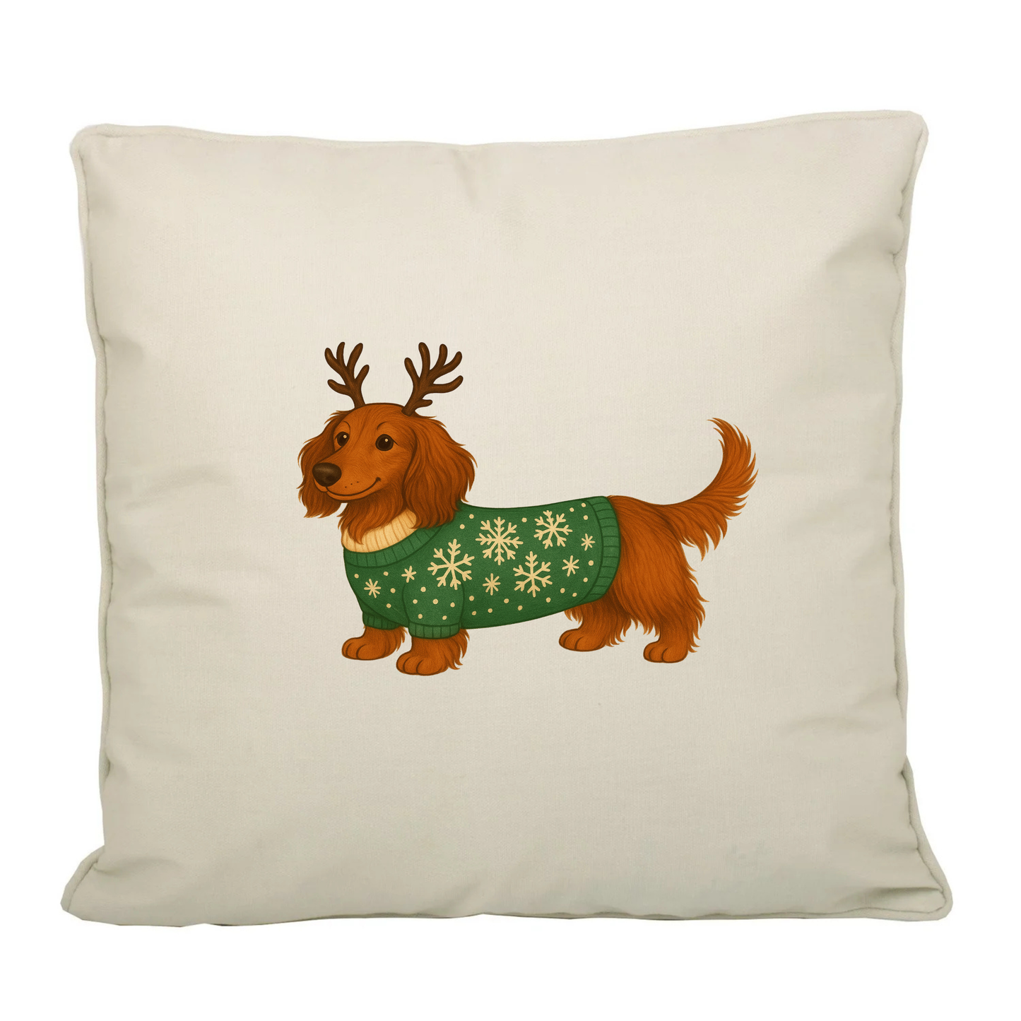 Christmas Dachshund Fairtrade Canvas Cushion Cover - 21 Designs to Choose From (Dispatch after 26th Nov)