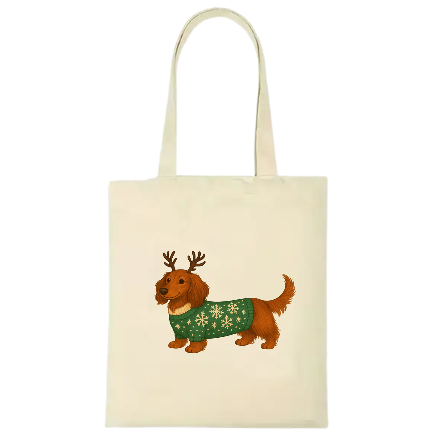 Christmas Dachshund Premium Cotton Tote - 21 Designs to Choose From (Dispatch after 26th Nov)
