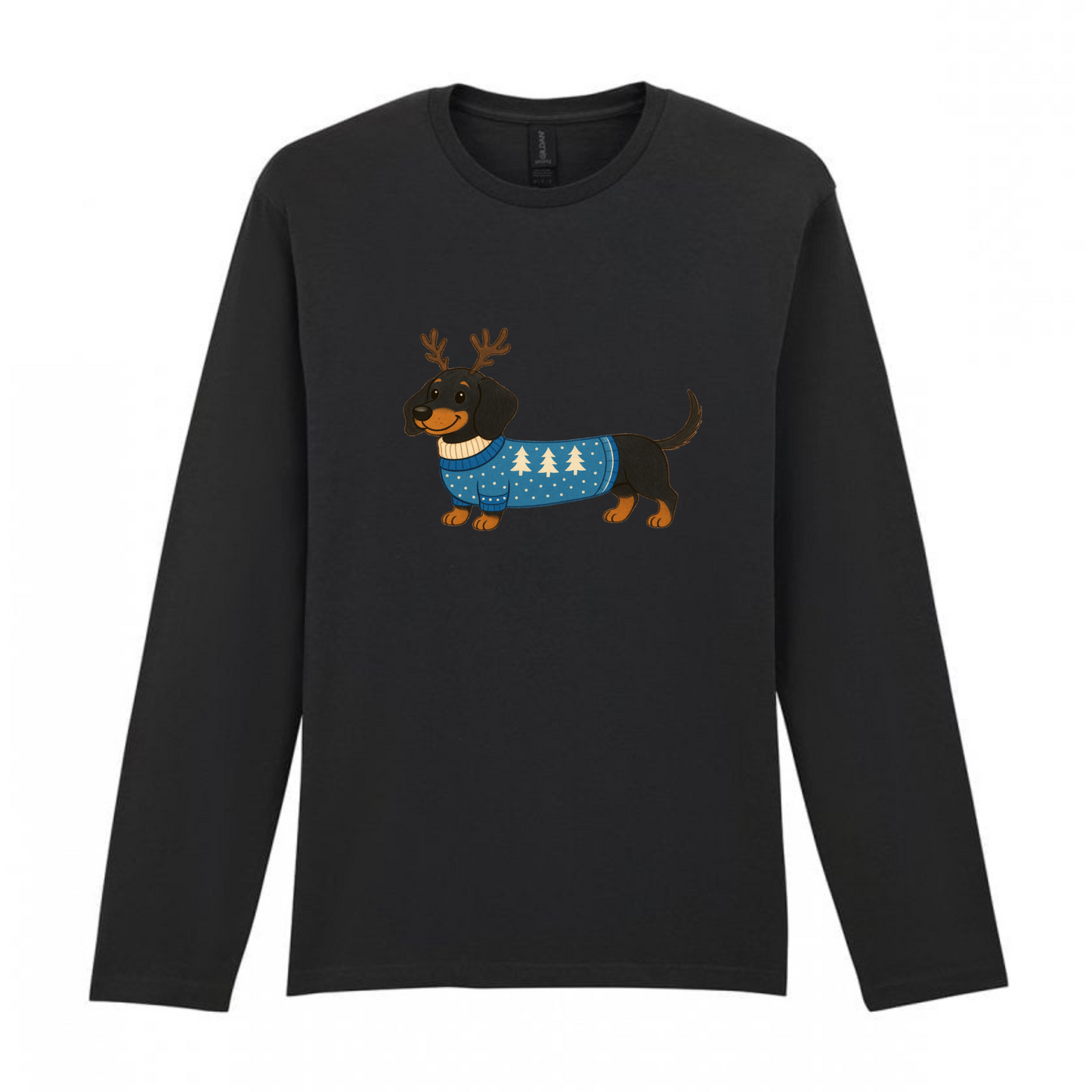 Christmas Dachshunds Black Long Sleeved T Shirt - 21 Designs to Choose From (Dispatch after 26th Nov)