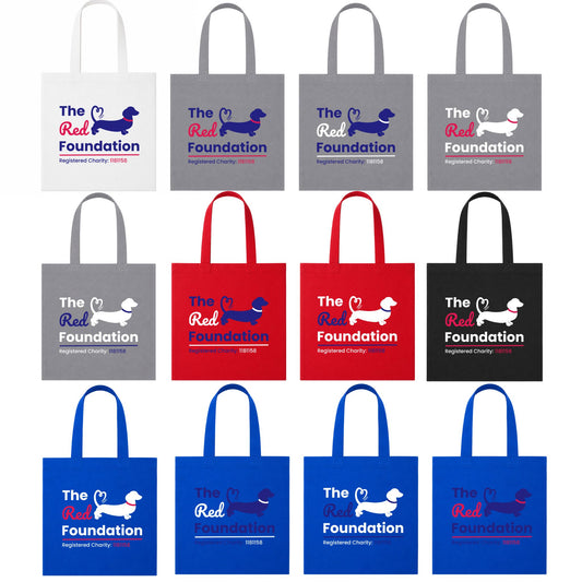The Red Foundation Logo Tote Bag | Choose Your Colour & Design ❤️🐾🛍️