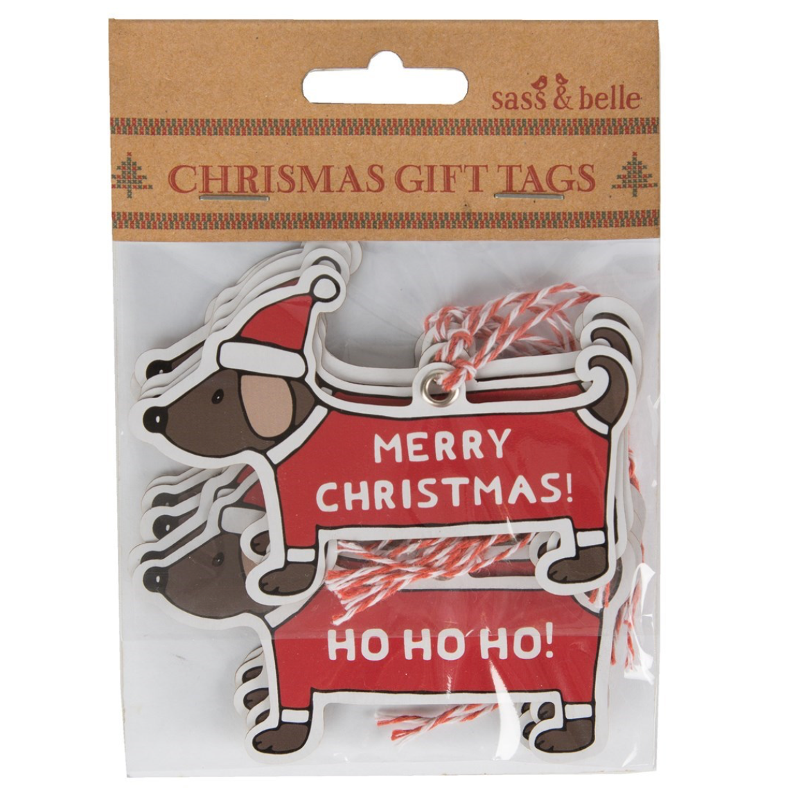 Christmas Dachshund Gift Tags 12 pack image 0
