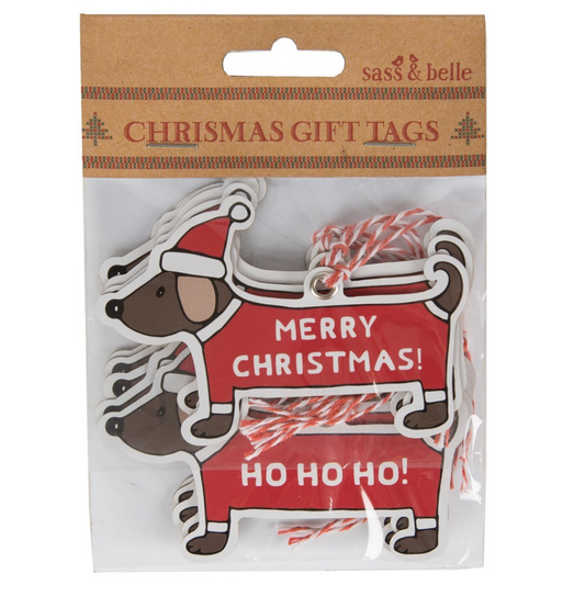 Christmas Dachshund Gift Tags 12 pack image 0