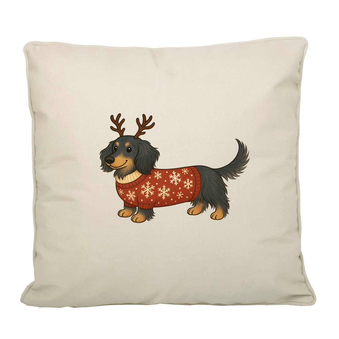 Christmas Dachshund Fairtrade Canvas Cushion Cover - 21 Designs to Choose From (Dispatch after 26th Nov)