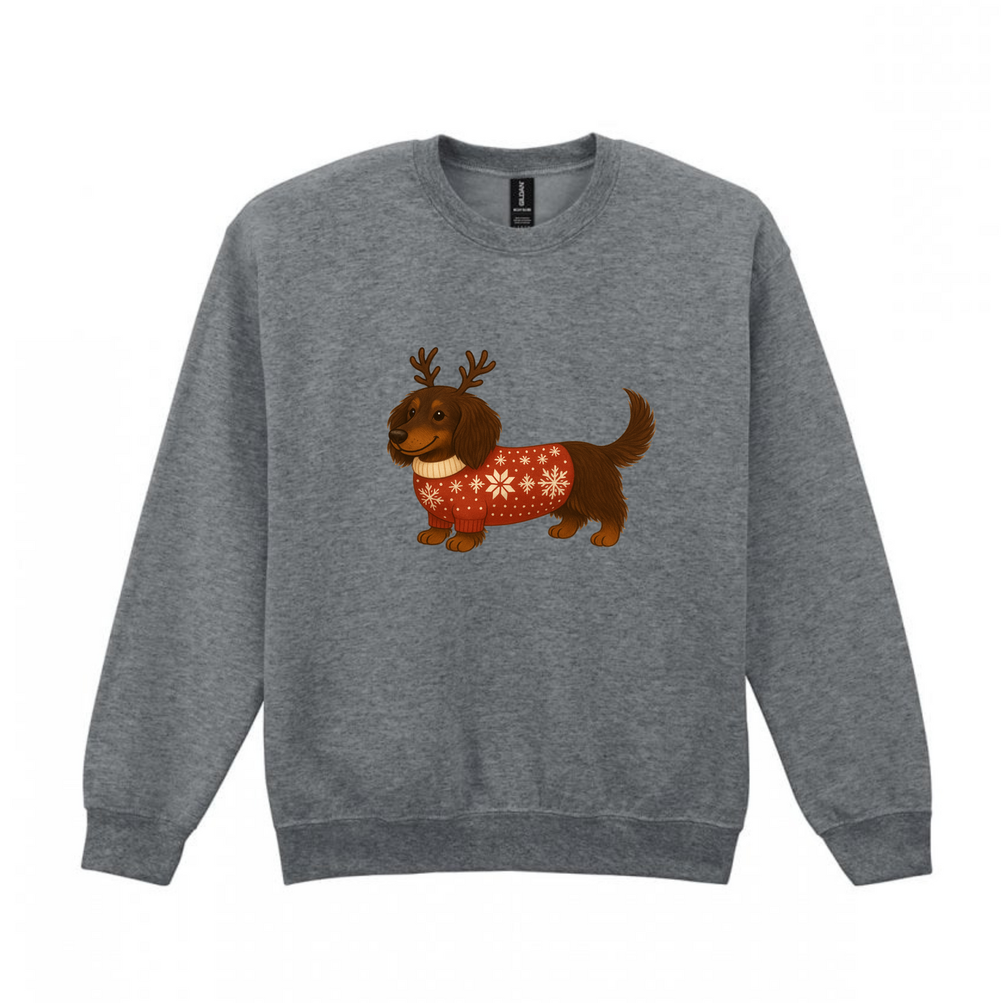 Christmas Chocolate & Tan Long Hair Dachshunds Sweaters - Available in 8 Colours (Dispatch after 26th Nov)