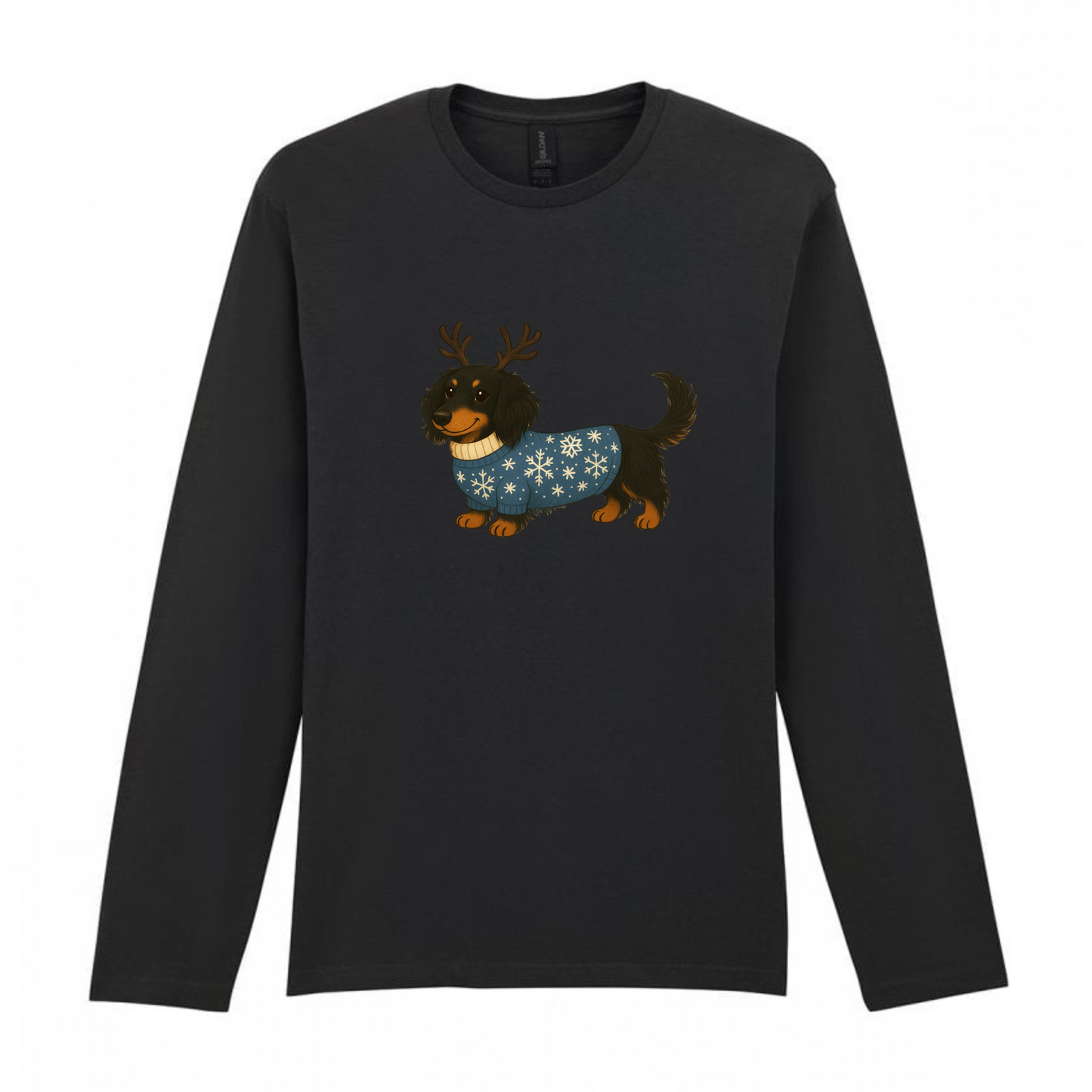 Christmas Dachshunds Black Long Sleeved T Shirt - 21 Designs to Choose From (Dispatch after 26th Nov)