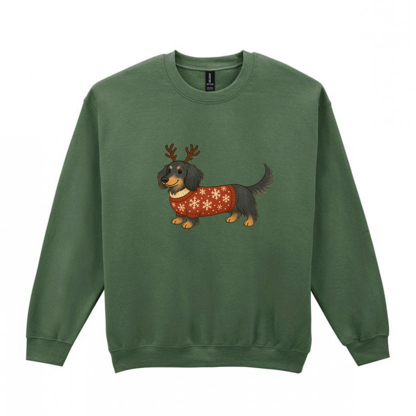 Christmas Blue & Tan Long Hair Dachshunds Sweaters - Available in 8 Colours (Dispatch after 26th Nov)
