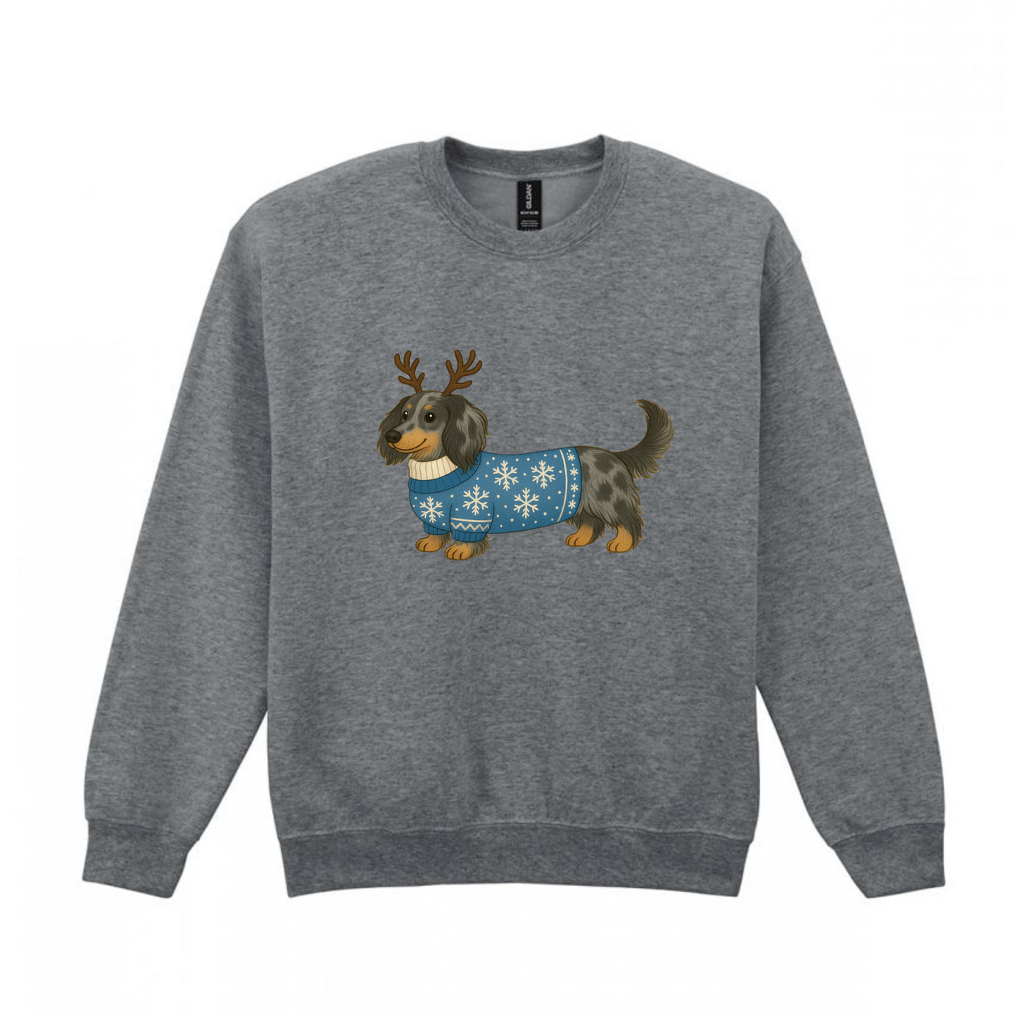 Christmas Silver Dapple Long Hair Dachshunds Sweaters - Available in 8 Colours (Dispatch after 26th Nov)