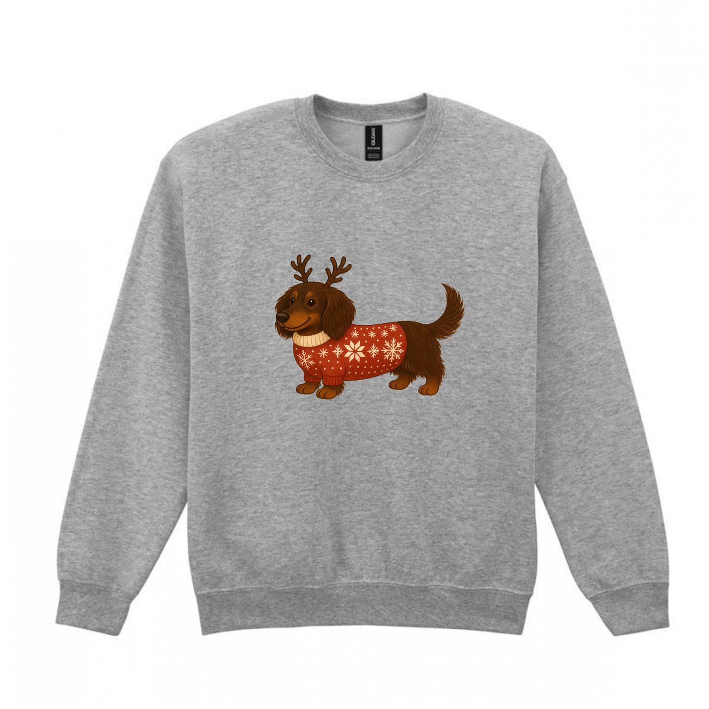 Christmas Chocolate & Tan Long Hair Dachshunds Sweaters - Available in 8 Colours (Dispatch after 26th Nov)