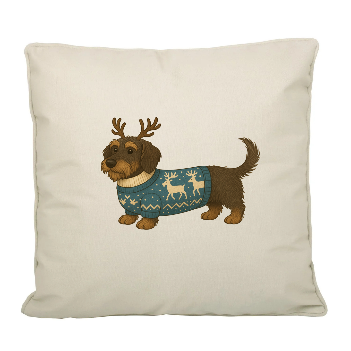 Christmas Dachshund Fairtrade Canvas Cushion Cover - 21 Designs to Choose From (Dispatch after 26th Nov)